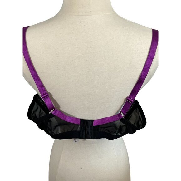 Adorn Me Bra Women 40D Pink Lace Floral Feminine Sexy Intimates Romantic Punk - Picture 7 of 13